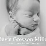 "simple in serif" - Birth Announcements in Snow by Bramble Studio - Detail