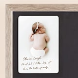 "signed with love" - Birth Announcements in Bark by AK Graphics - Front