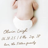 "signed with love" - Birth Announcements in Bark by AK Graphics - Detail