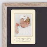 "Classical Border" - Birth Announcements in Creme by mo kelley - Front