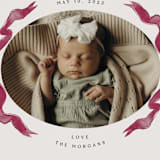 "Gibson" - Birth Announcements in Berry by Pati Cascino - Detail