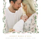"Ribbonly Frame" - Birth Announcements in Blush by Itsy Belle Studio - Detail