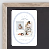 "Festive Monogram" - Birth Announcements in Frost by Corinne Malesic - Front