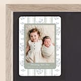 "Cottage Watercolor Ribbon" - Birth Announcements in Periwinkle by Jackie Crawford - Front