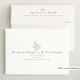 "Cottage Watercolor Ribbon" - Birth Announcements in Periwinkle by Jackie Crawford - FREE Recipient Addressing