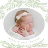 "Ribbon Bow Frame" - Birth Announcements in Mint by Stephanie Hawkes - Detail