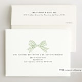 "Ribbon Bow Frame" - Birth Announcements in Mint by Stephanie Hawkes - FREE Recipient Addressing