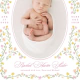 "Cottagecore" - Birth Announcements in Cotton Candy by Creo Study - Detail