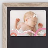 "Wiggle Worm" - Birth Announcements in Peach Sherbet by Lauren Chism - Front