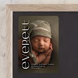 "Modern Name" - Birth Announcements in Linen by Erica Krystek - Front