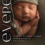 "Modern Name" - Birth Announcements in Linen by Erica Krystek - Detail