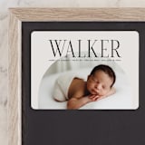 "Round" - Birth Announcements in Cream by Brianne Larsen - Front