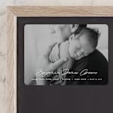 "Handwriting" - Birth Announcements in Snow by Bethan - Front