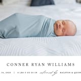 "Dreamer" - Birth Announcements in Onyx by Pixel and Hank - Detail