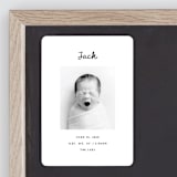 "Cursive" - Birth Announcements in Snow by AK Graphics - Front