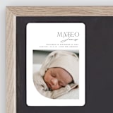 "Modern Arc" - Birth Announcements in Snow by Erin Deegan - Front