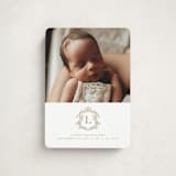 "Crested" - Birth Announcements in Fawn by mo kelley - Front
