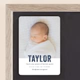 "Statement" - Birth Announcements in Marine by Sara Hicks Malone - Front