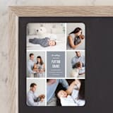 "Distinguished" - Birth Announcements in Graphite by Sara Hicks Malone - Front