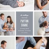 "Distinguished" - Birth Announcements in Graphite by Sara Hicks Malone - Detail