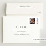 "Distinguished" - Birth Announcements in Graphite by Sara Hicks Malone - FREE Recipient Addressing