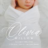"Serenity" - Birth Announcements in Cloud by Everett Paper Goods - Detail