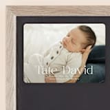"Stacked Name" - Birth Announcements in Cloud by Alethea and Ruth - Front