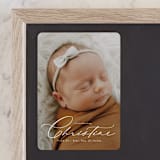 "Sweeping Name" - Birth Announcements in Cloud by Alethea and Ruth - Front