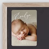 "Signature" - Birth Announcements in Sage by Ashley Rosenbaum - Front