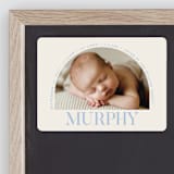 "Type Arch" - Birth Announcements in Bluebird Day by Baumbirdy - Front
