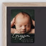 "Linear" - Birth Announcements in Frost by Everett Paper Goods - Front