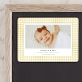 "Gingham" - Birth Announcements in Marigold by Jessie Steury - Front