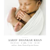 "Curator" - Birth Announcements in Denim by Megan Davis - Detail