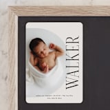 "Round" - Birth Announcements in Cream by Brianne Larsen - Front
