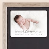 "Marlow" - Birth Announcements in Graphite by Megan Cash - Front