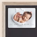 "On Top" - Birth Announcements in Onyx by Michelle Taylor - Front