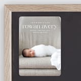 "Exemplary" - Birth Announcements in Cotton by Olivia Raufman - Front