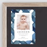 "Painted Plaid" - Birth Announcements in Denim by Erica Krystek - Front
