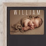 "Skyline" - Birth Announcements in Pearl by Sara Hicks Malone - Front
