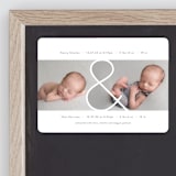 "Twin & Twin" - Birth Announcements in Snow by Lauren Chism - Front