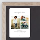 "With Full Hearts" - Birth Announcements in Charcoal by Lisa Assenmacher - Front