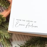 "Custom Name Enchanting Book Stamp | Book Lover Gift" - Book Stamp in black by Samantha Malvey