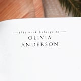 "Custom Name Minimalist Book Stamp | Book Lover Gift" - Book Stamp in black by Samantha Malvey