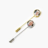 "Custom Stick Pin Gold" - Bouquet Wraps in gold by Kimbra Designs