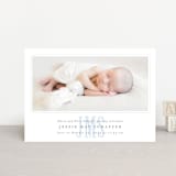 "Classic monogram" - Birth Announcements in Sky by Erin Hodges - Front