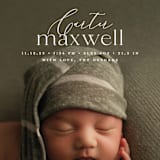 "Contemporary Classic" - Birth Announcements in Jasmine by Erin Deegan - Detail