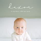 "Gazing baby boy" - Birth Announcements in Foam by Benita Crandall - Detail