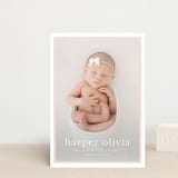 "Portraiture" - Birth Announcements in Rose by Alexandra Cohn - Front