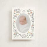 "Tiny Flowers" - Birth Announcements in Garden by Grae - Front