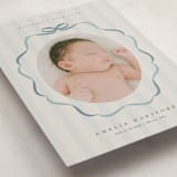 "bows and stripes" - Birth Announcements in Lagoon by Lori Wemple - Detail